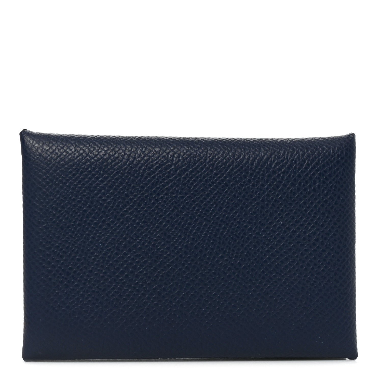 Hermes Epsom Calvi Card Case Bleu Tie