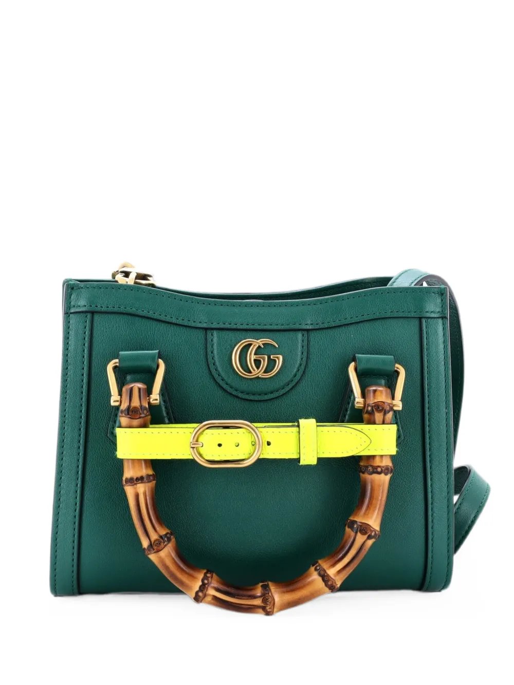 Diana NM Bamboo Handle Tote Leather Mini crossbody bag