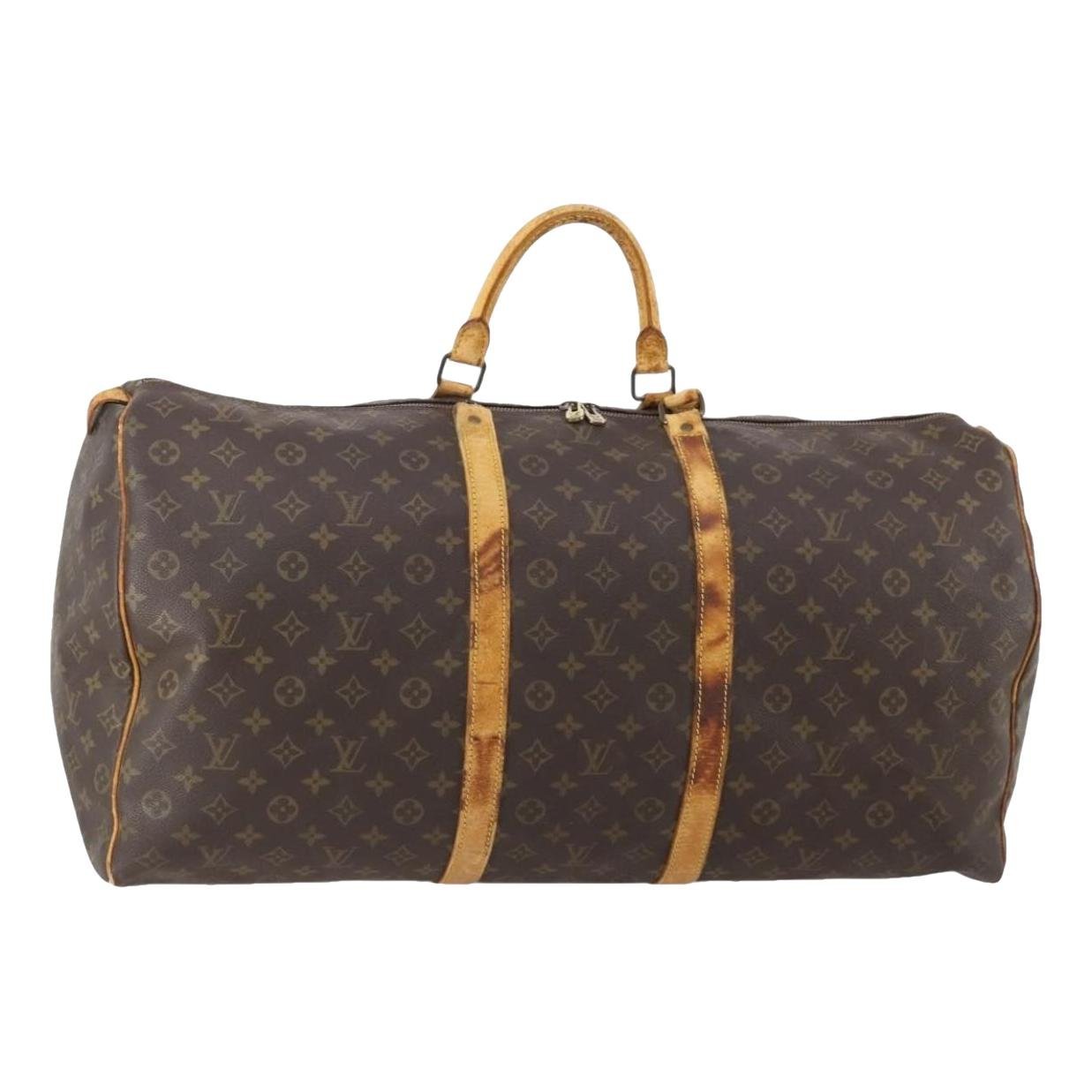 Keepall leather travel bag