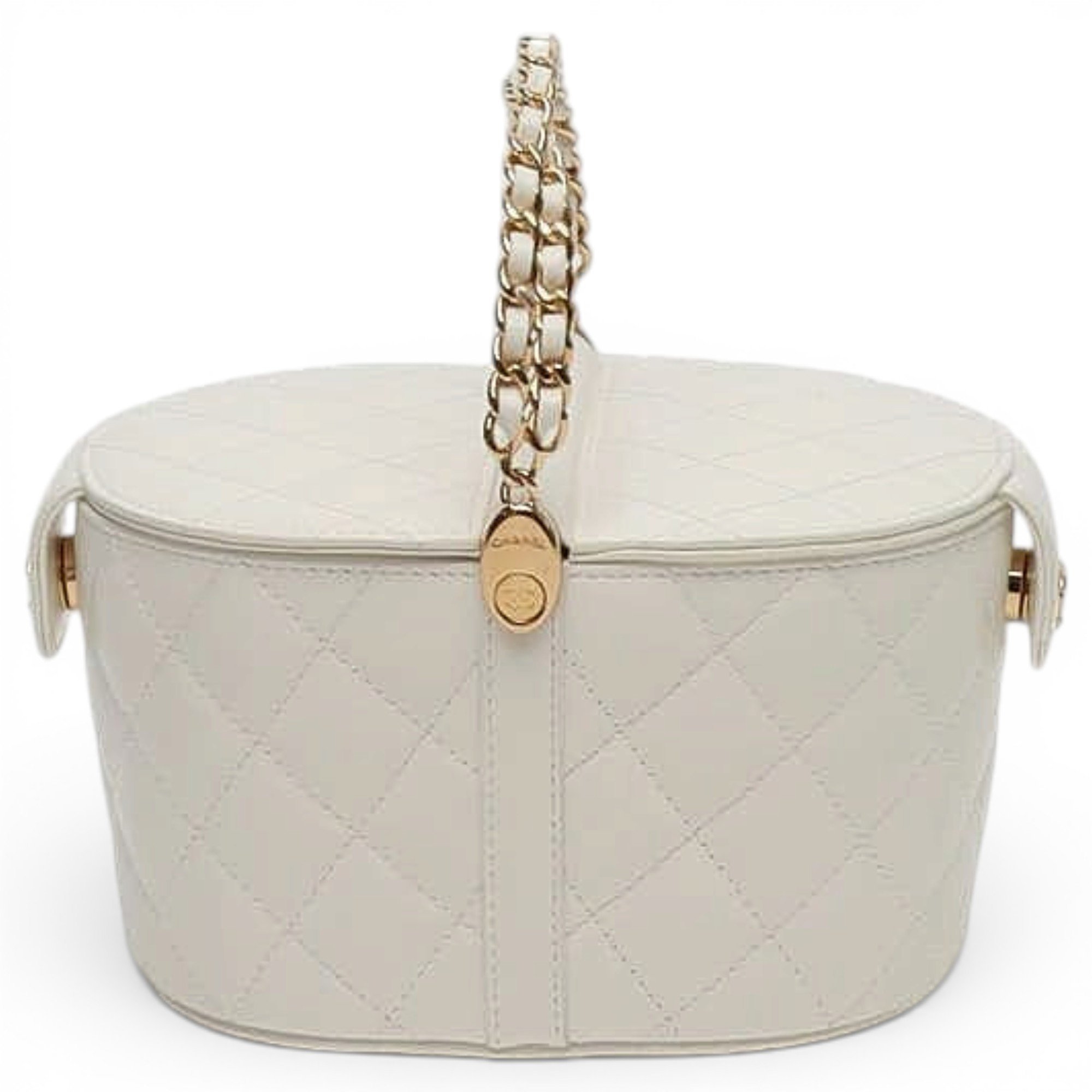 Trendy CC Top Handle leather handbag