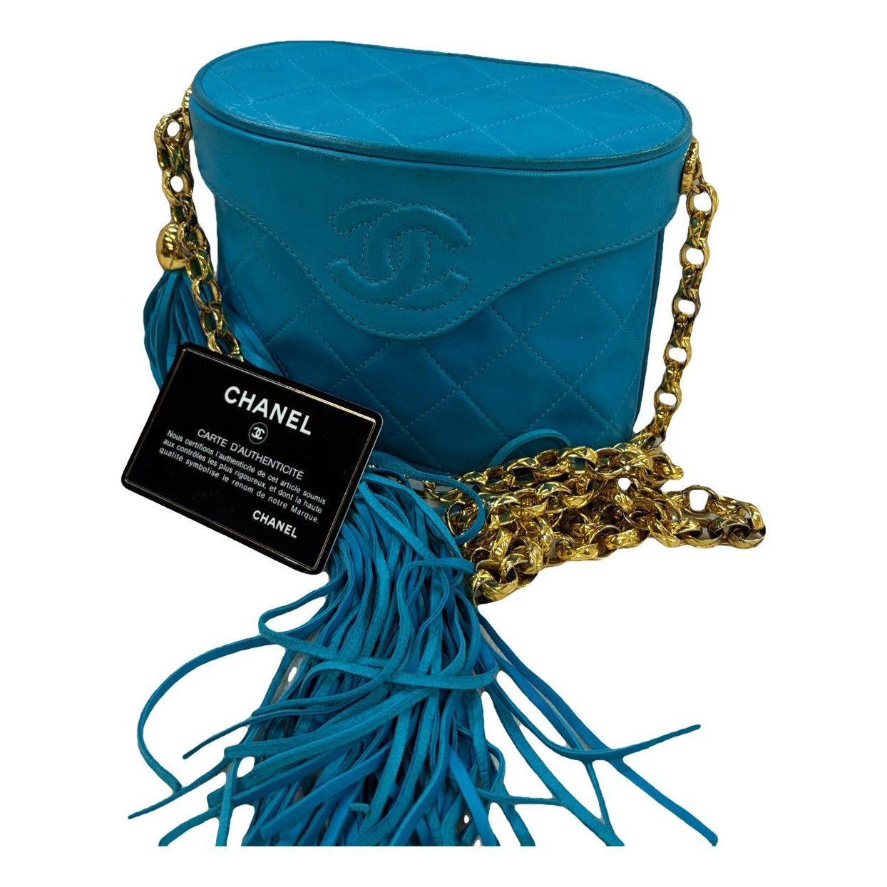 Vanity leather handbag