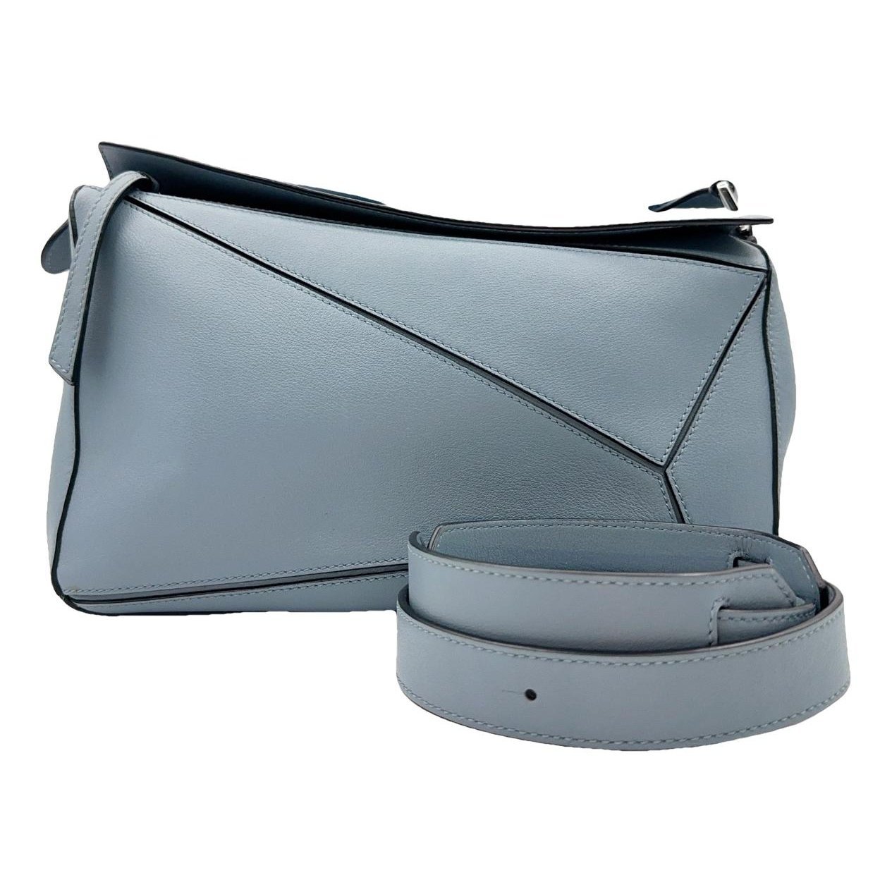 Puzzle leather handbag
