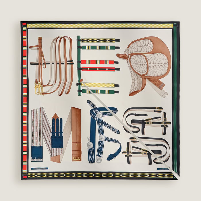 Lettres Equestres Double Face Cavaliere Scarf 90