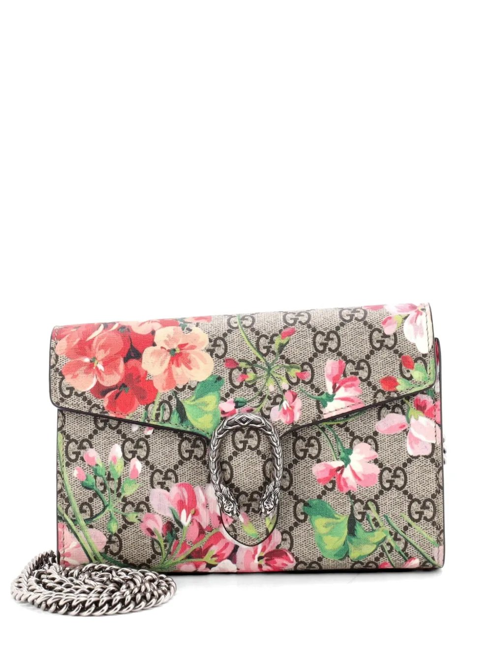 Dionysus Chain Wallet Blooms Print GG Coated Canvas Small crossbody bag