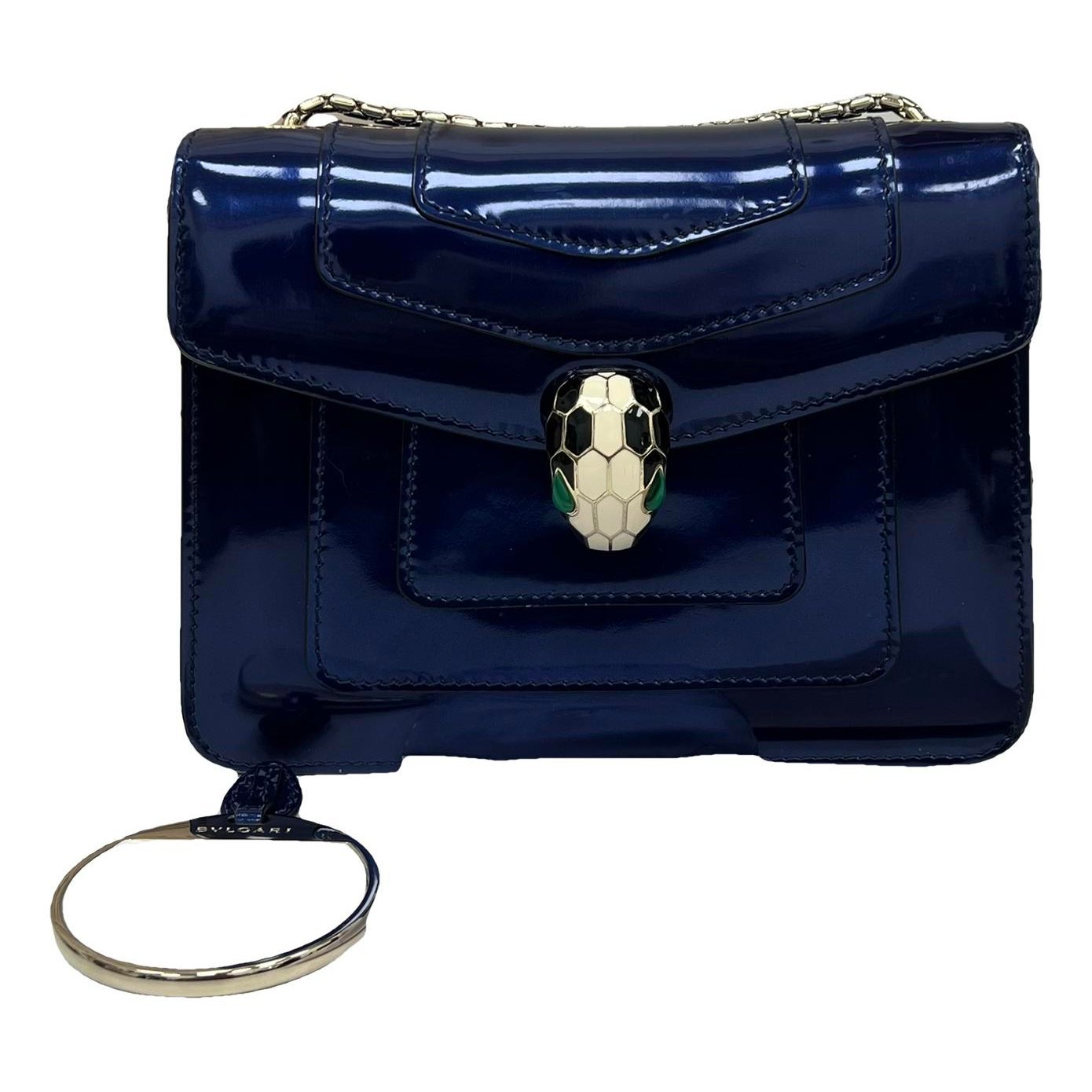 Serpenti patent leather handbag