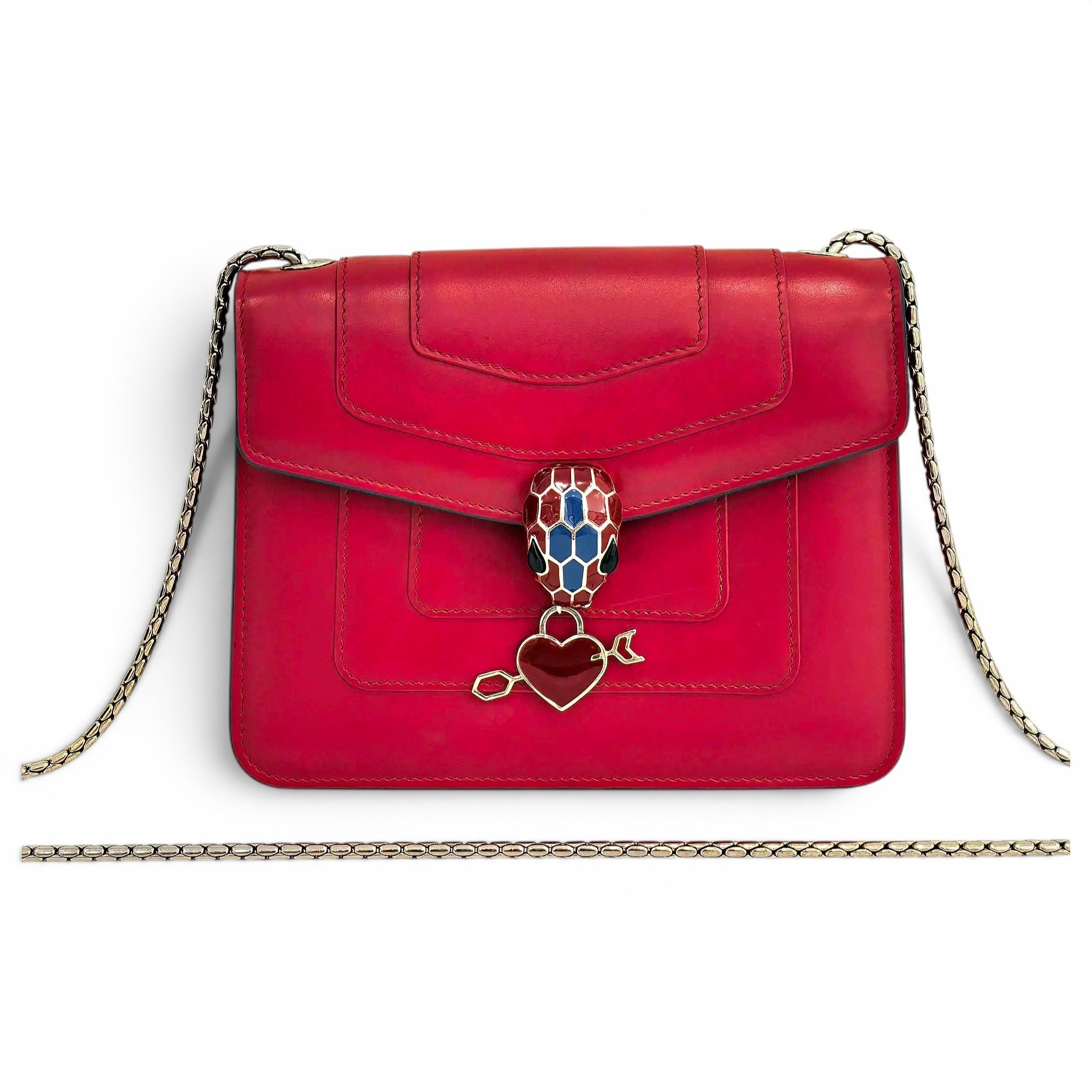 Serpenti leather handbag