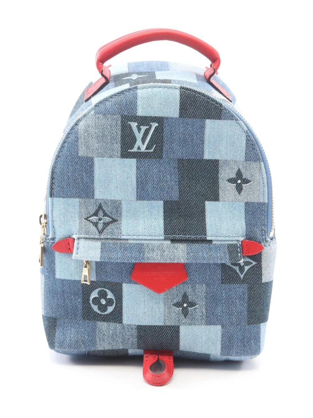 2020 Monogram Denim Patchwork Mini Palm Springs backpack