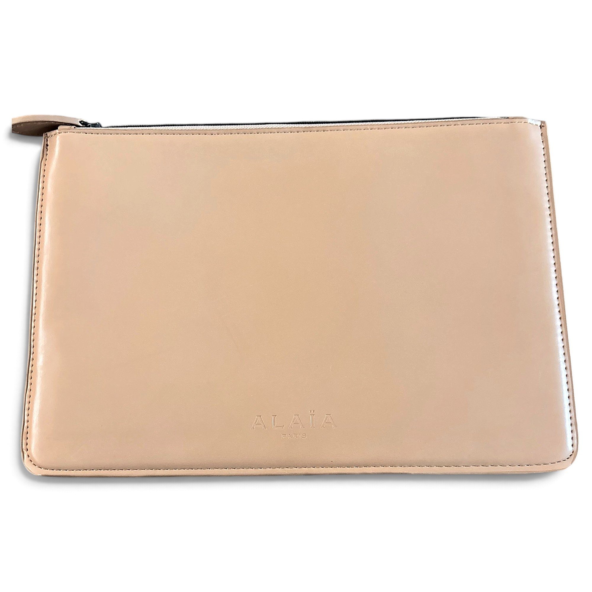 Leather clutch bag