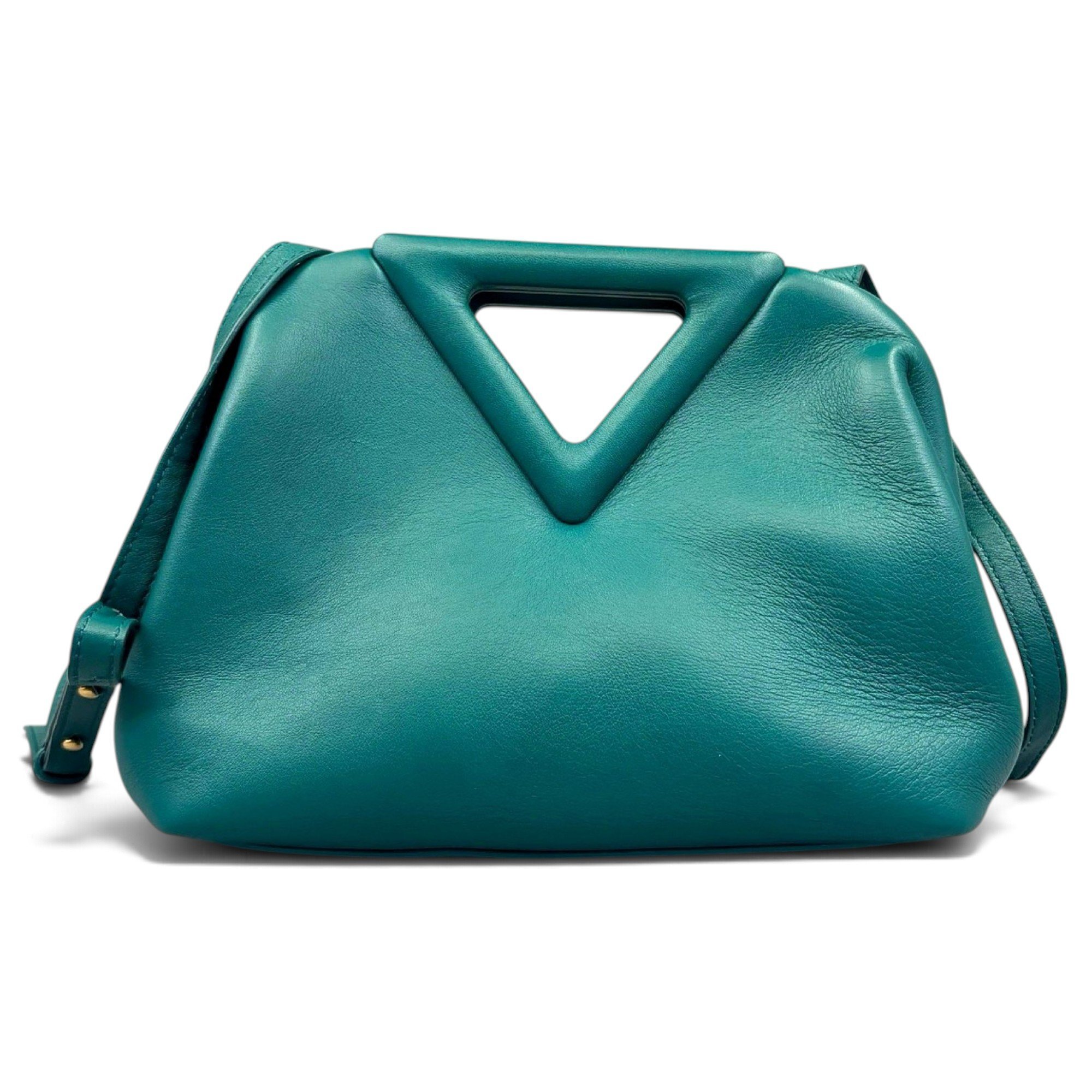 Point leather handbag