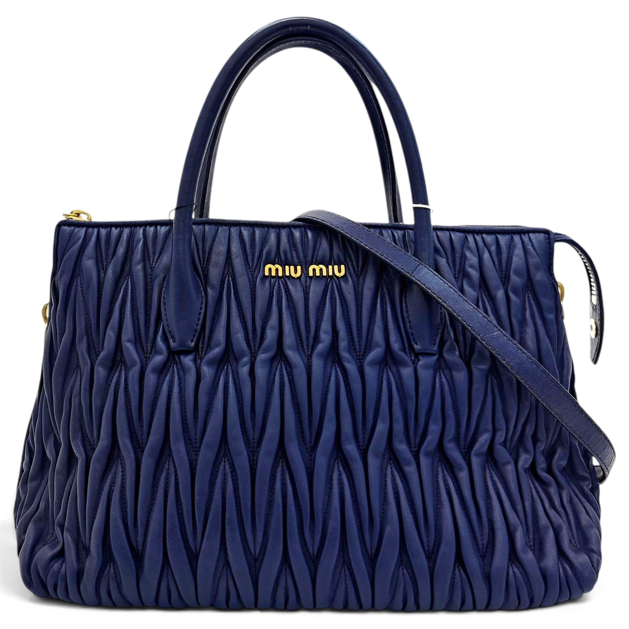 Miu Belle leather handbag