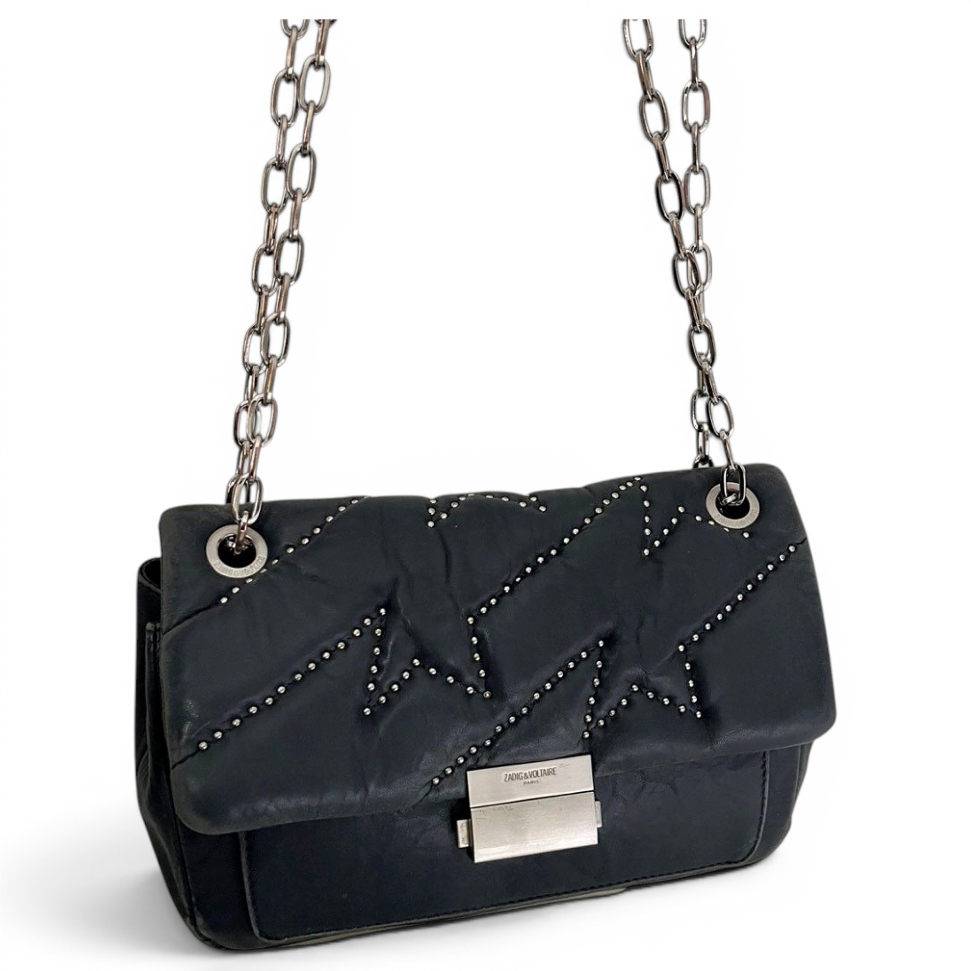 Rock leather crossbody bag