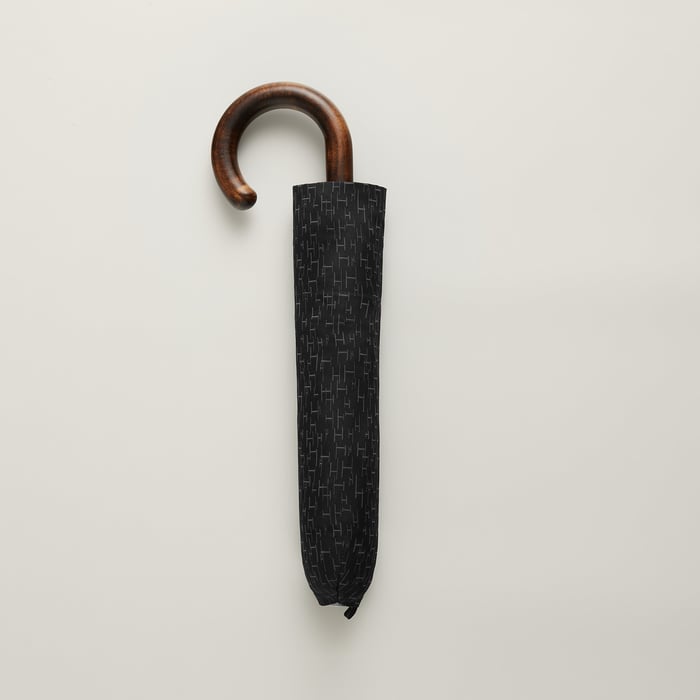 Noir Pluie De H Folding Umbrella