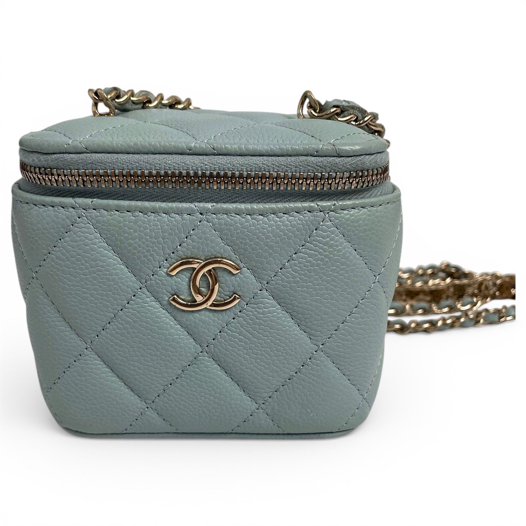 Vanity leather handbag