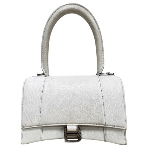 Hourglass leather handbag