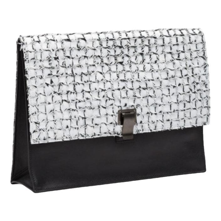 Leather clutch bag