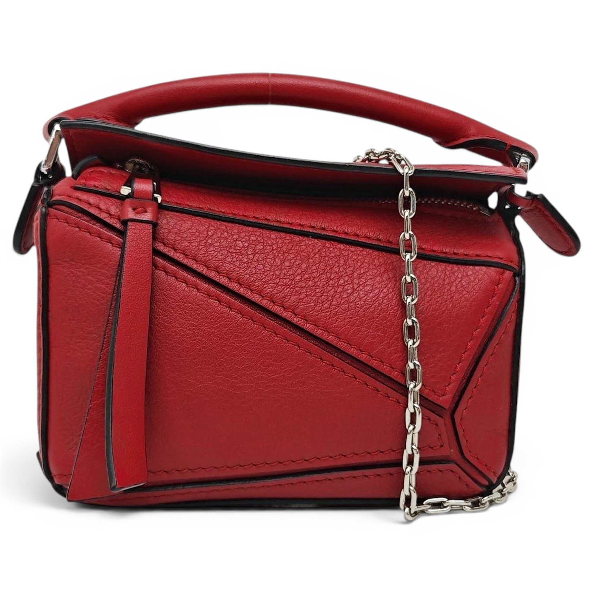 Puzzle leather handbag