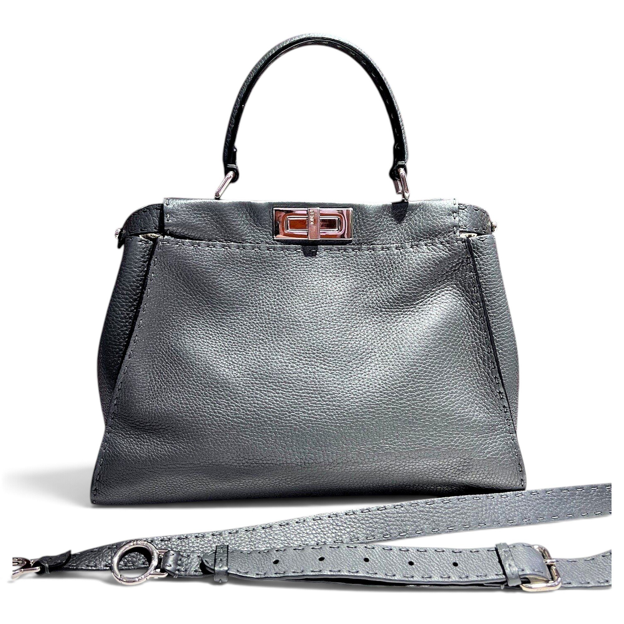 Peekaboo leather handbag