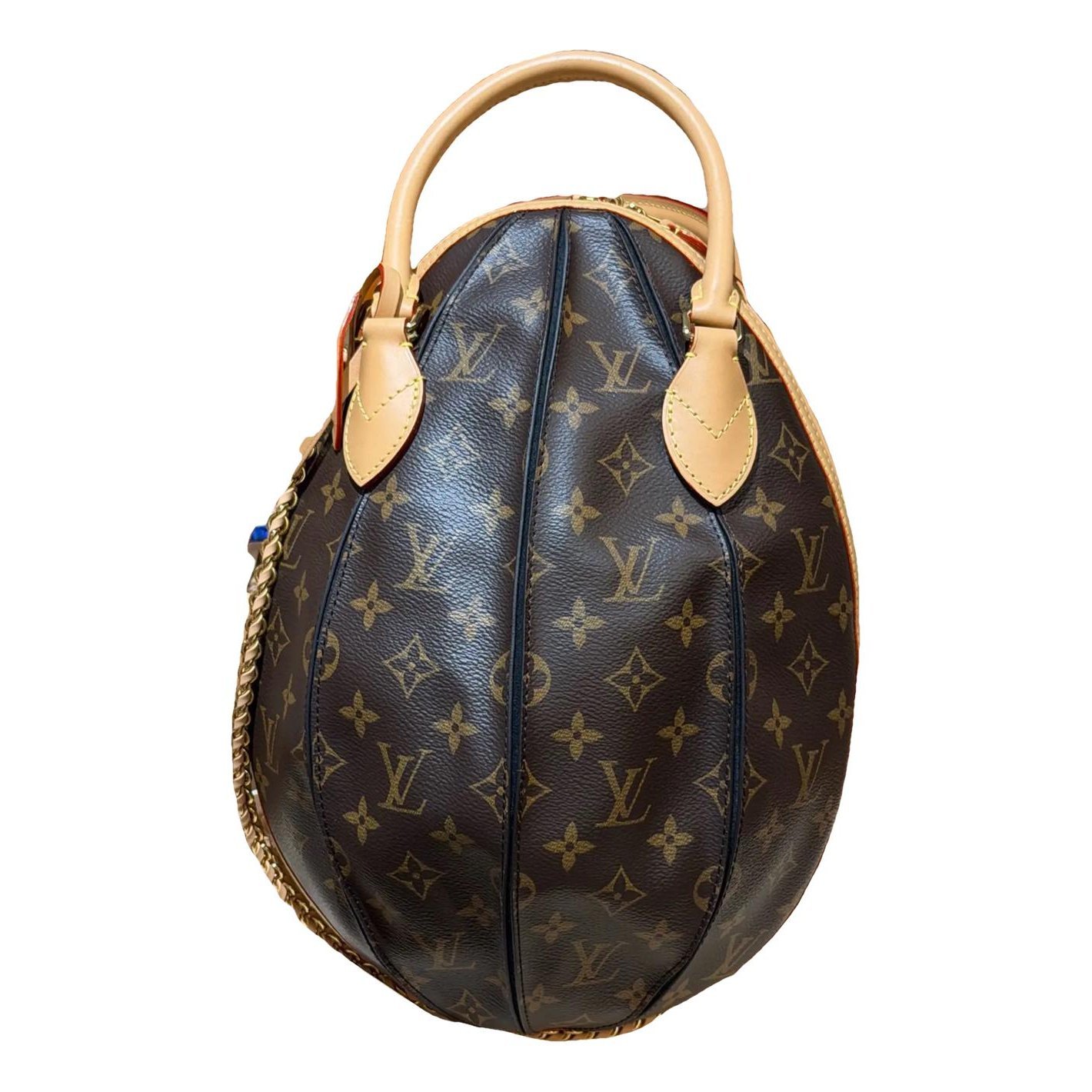 Egg bag leather handbag