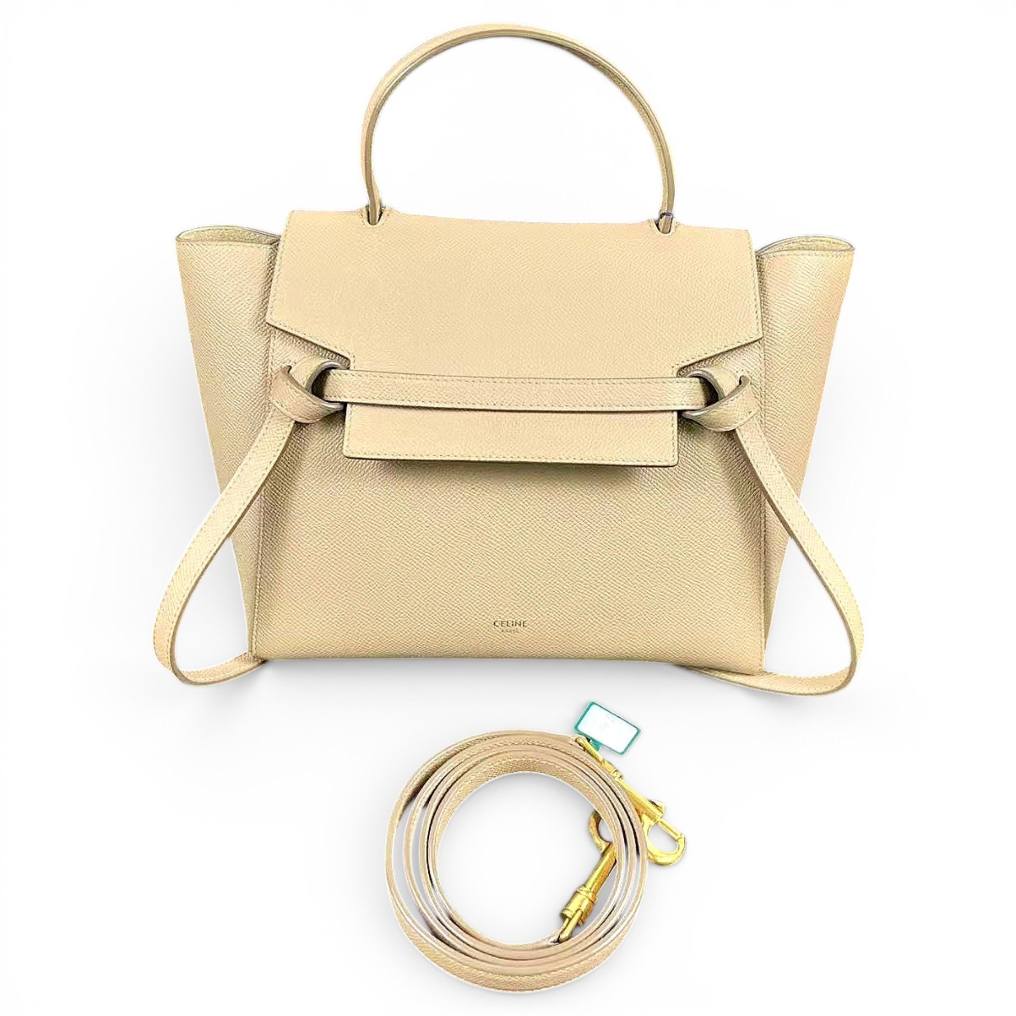 Belt leather handbag