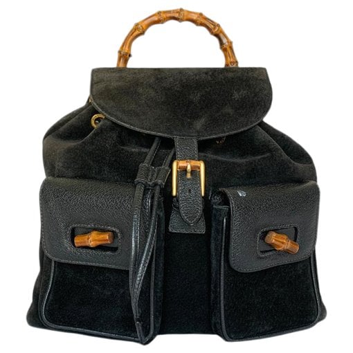 Vintage Bamboo leather backpack