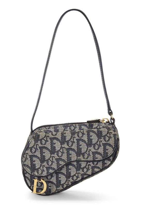 Navy Trotter Canvas Saddle Pouch