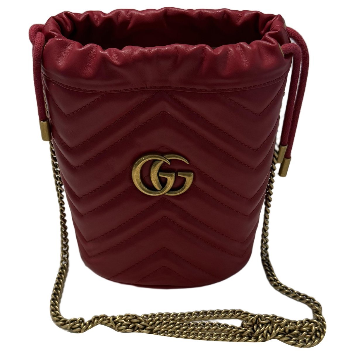 GG Marmont Chain Bucket leather crossbody bag
