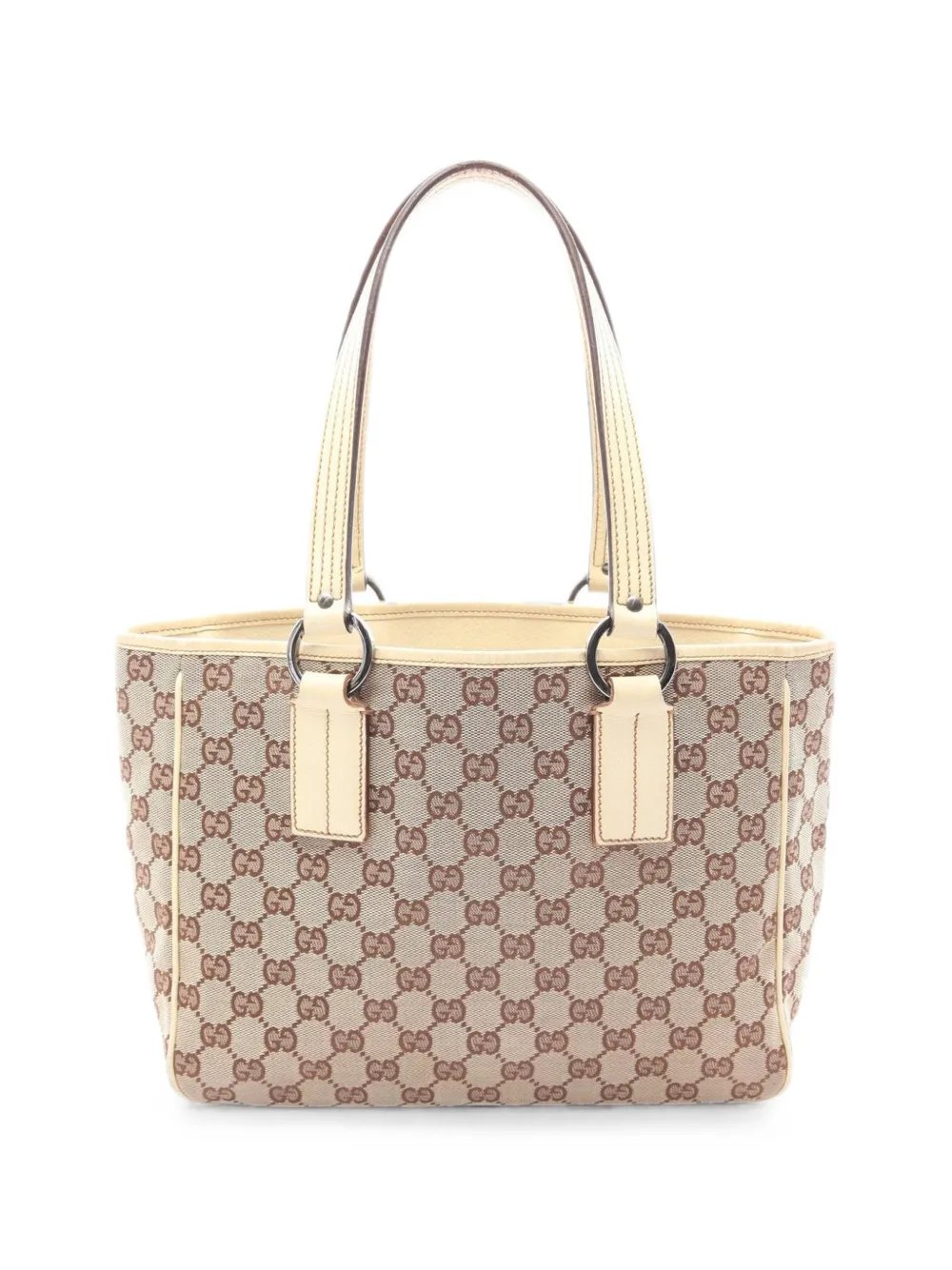 2000s GG Canvas leather tote bag