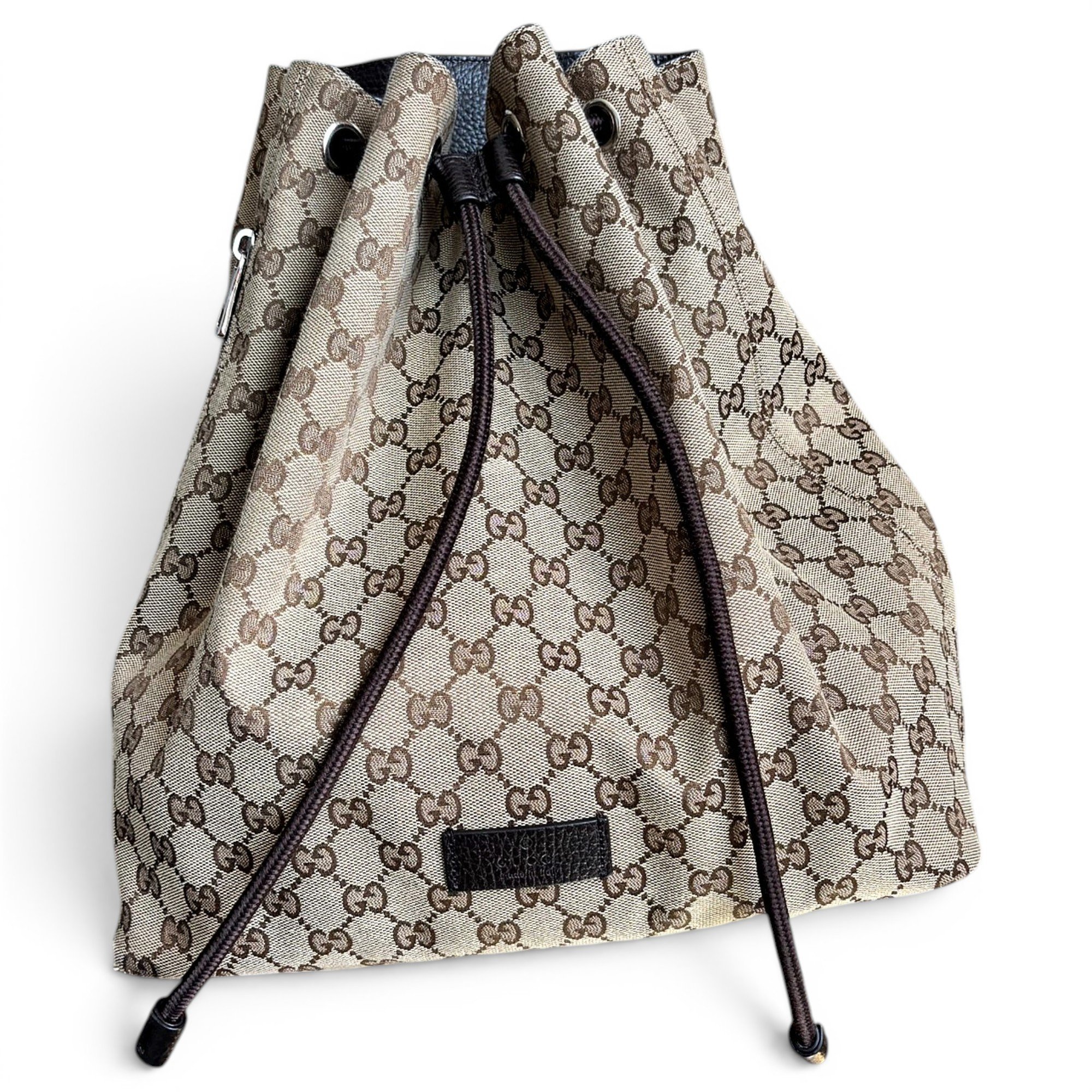 Patent leather backpack