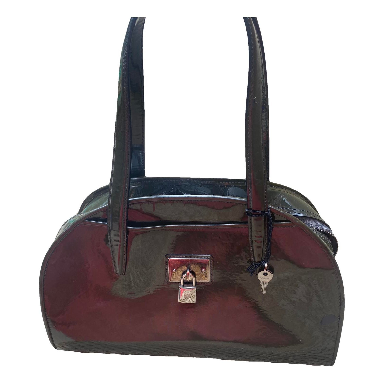 Patent leather handbag