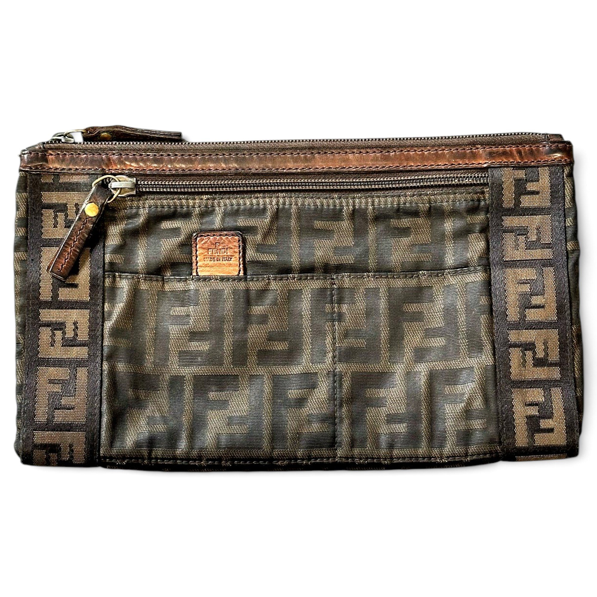 Double F cloth clutch bag