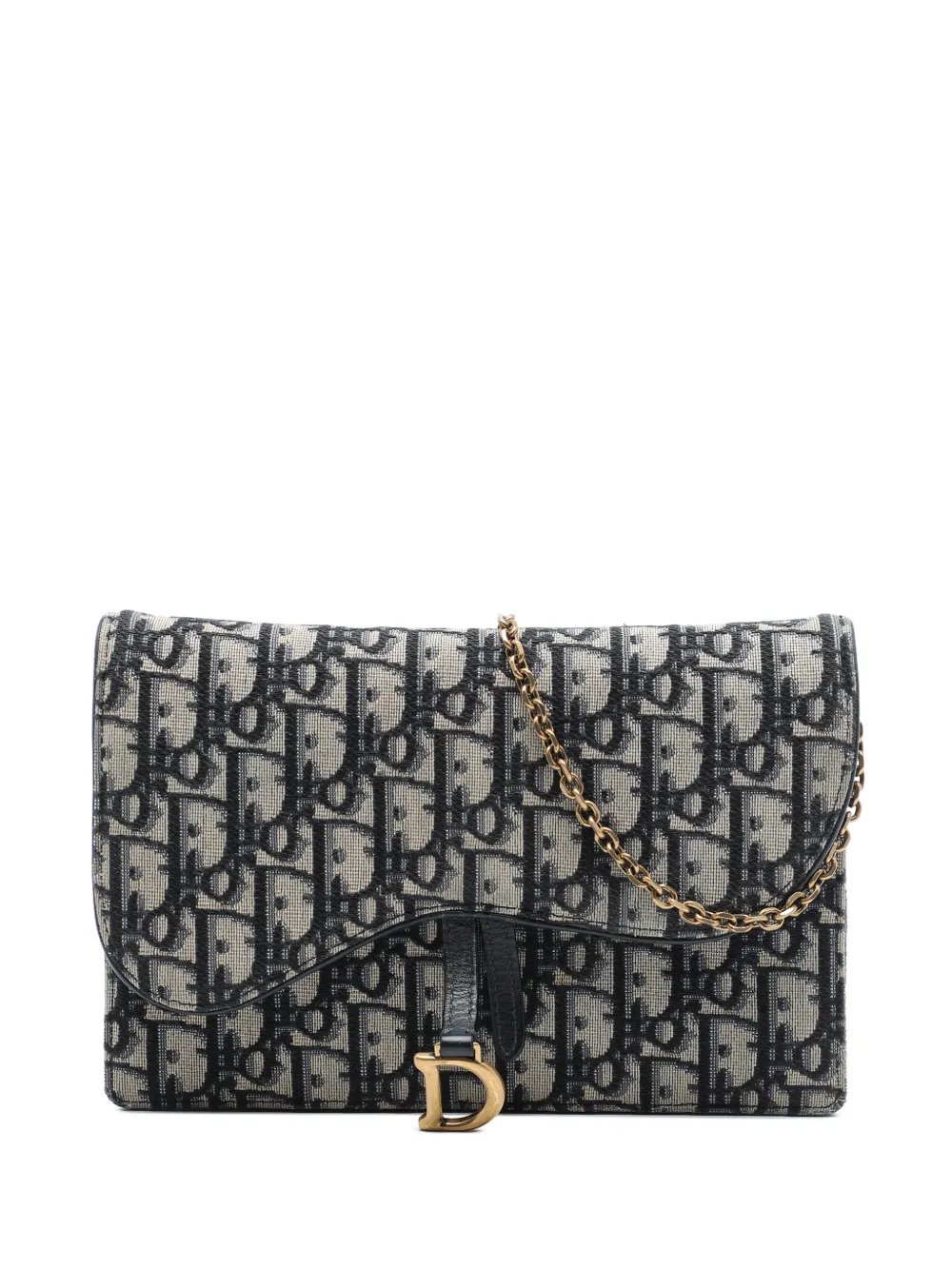 2020 Oblique Canvas Saddle Pouch Wallet on Chain crossbody bag