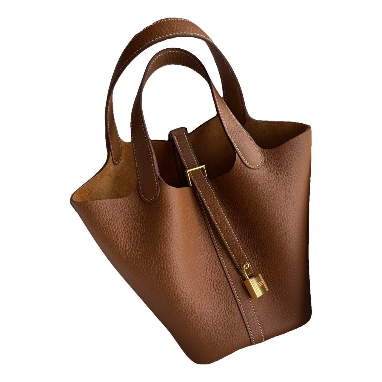 Picotin leather tote