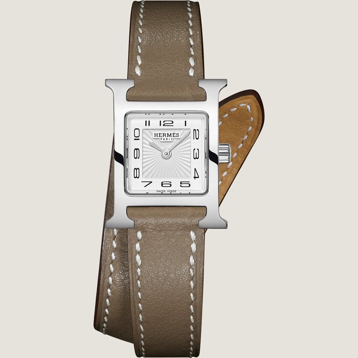 Étoupe Heure H Mini Model 21 MM Double Tour Watch Strap