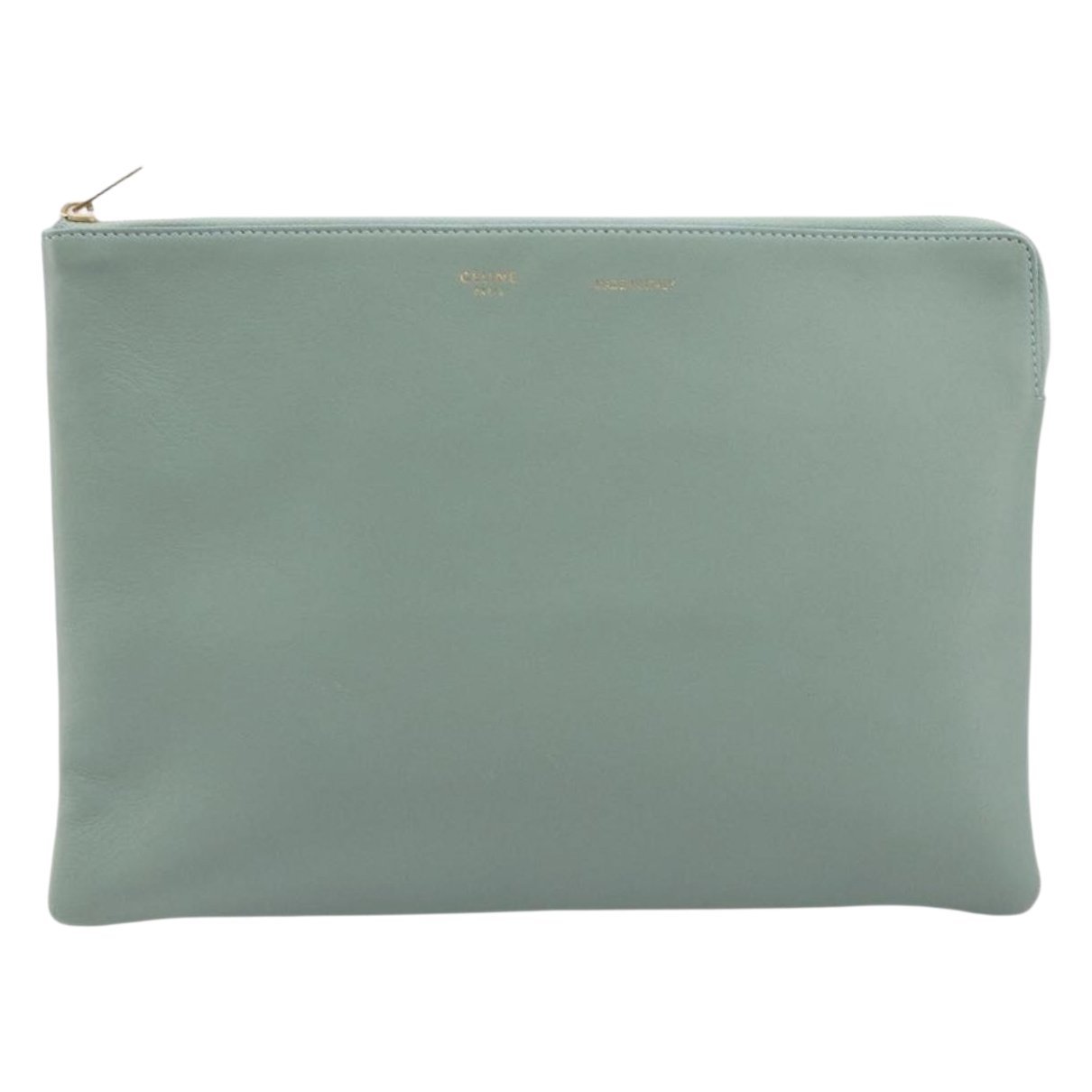 Leather clutch bag