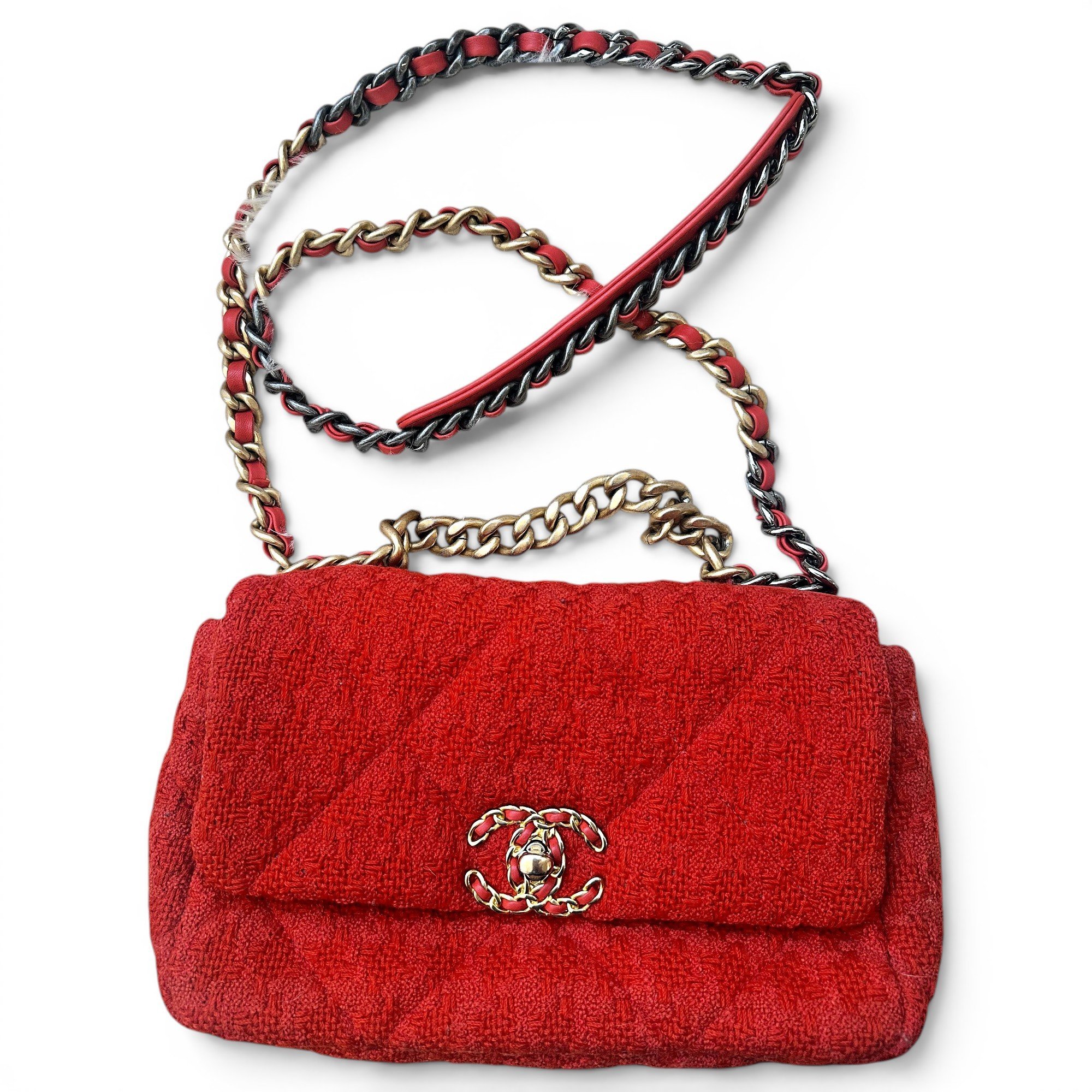 Chanel 19 tweed handbag