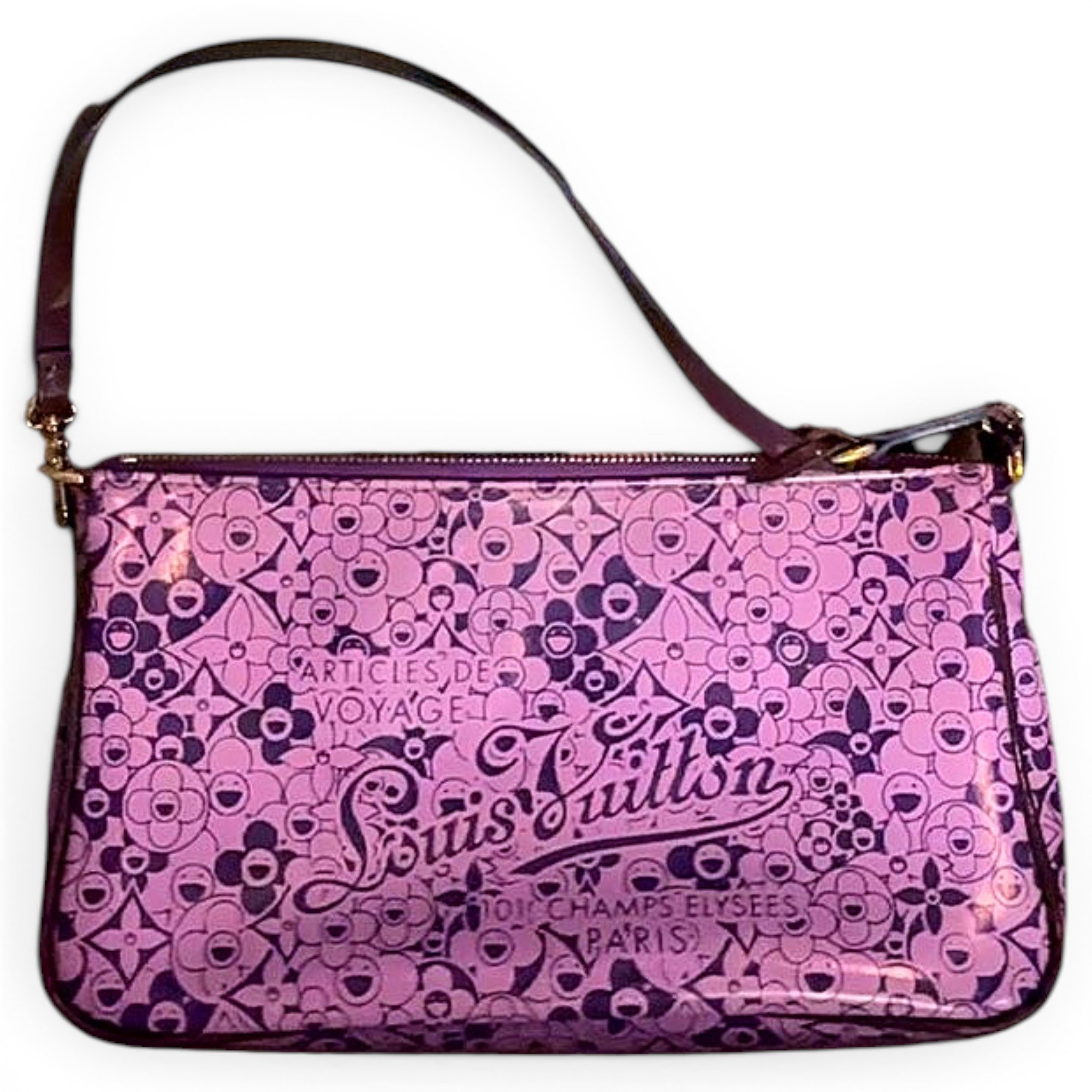Honfleur patent leather clutch bag