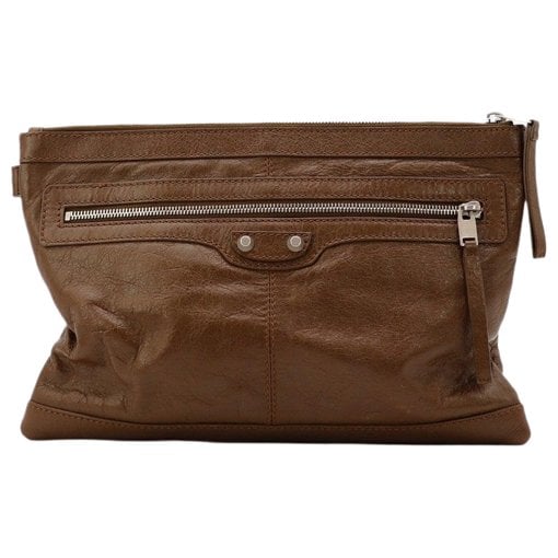City Clip leather clutch bag