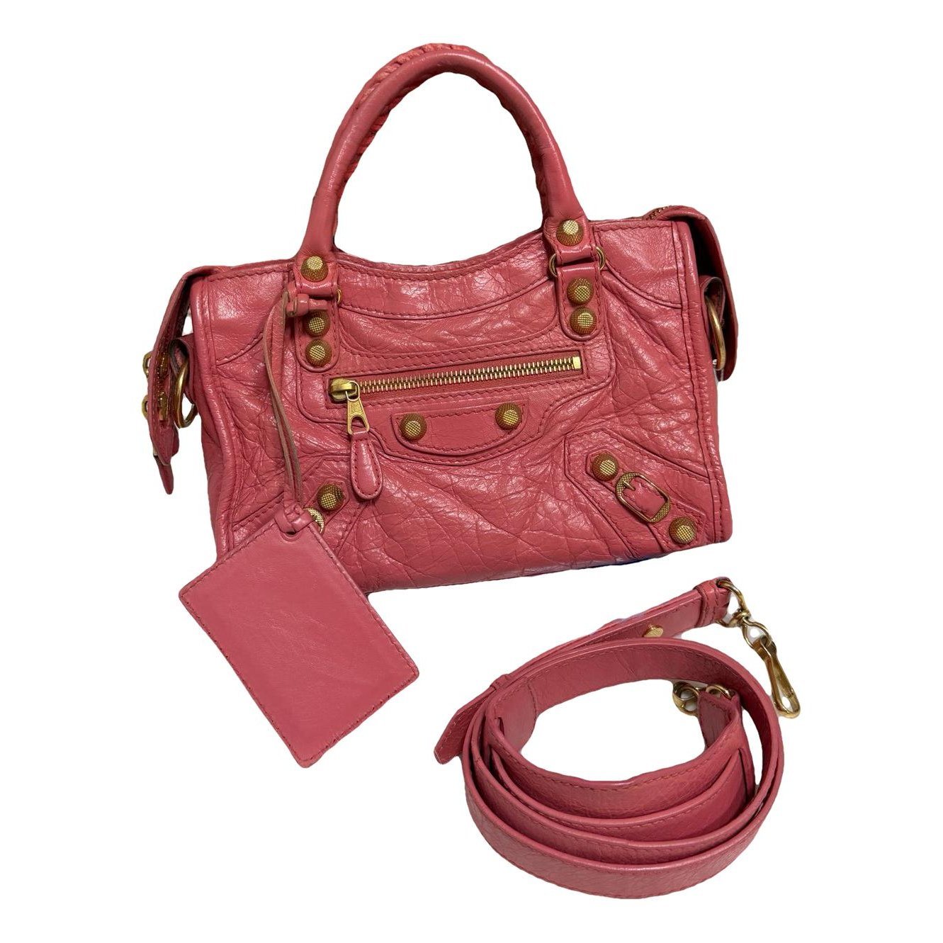 City leather handbag