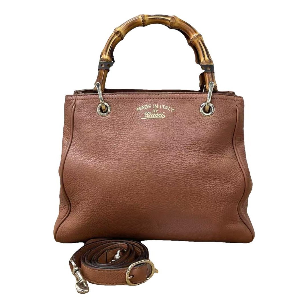 Bamboo leather handbag