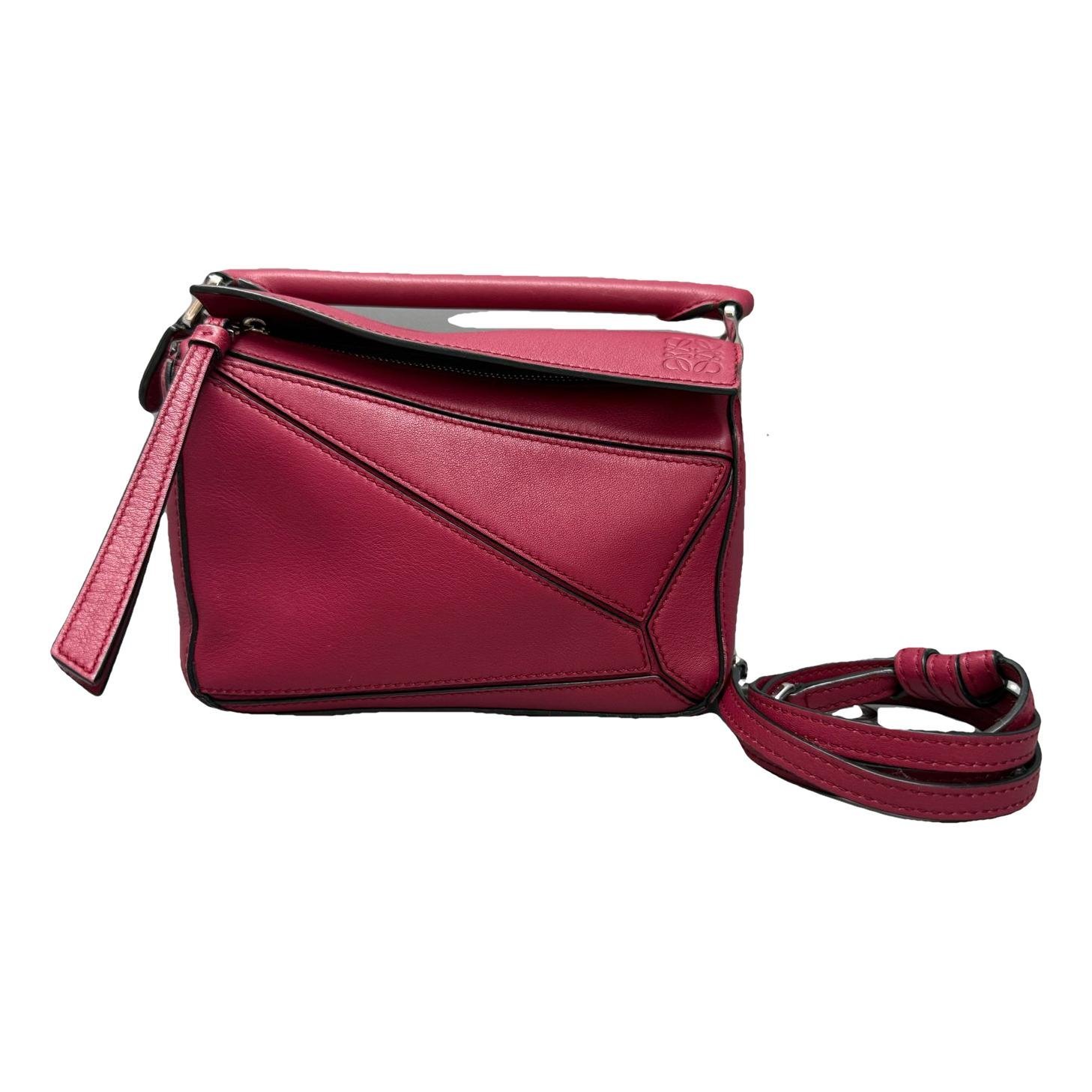 Puzzle leather handbag