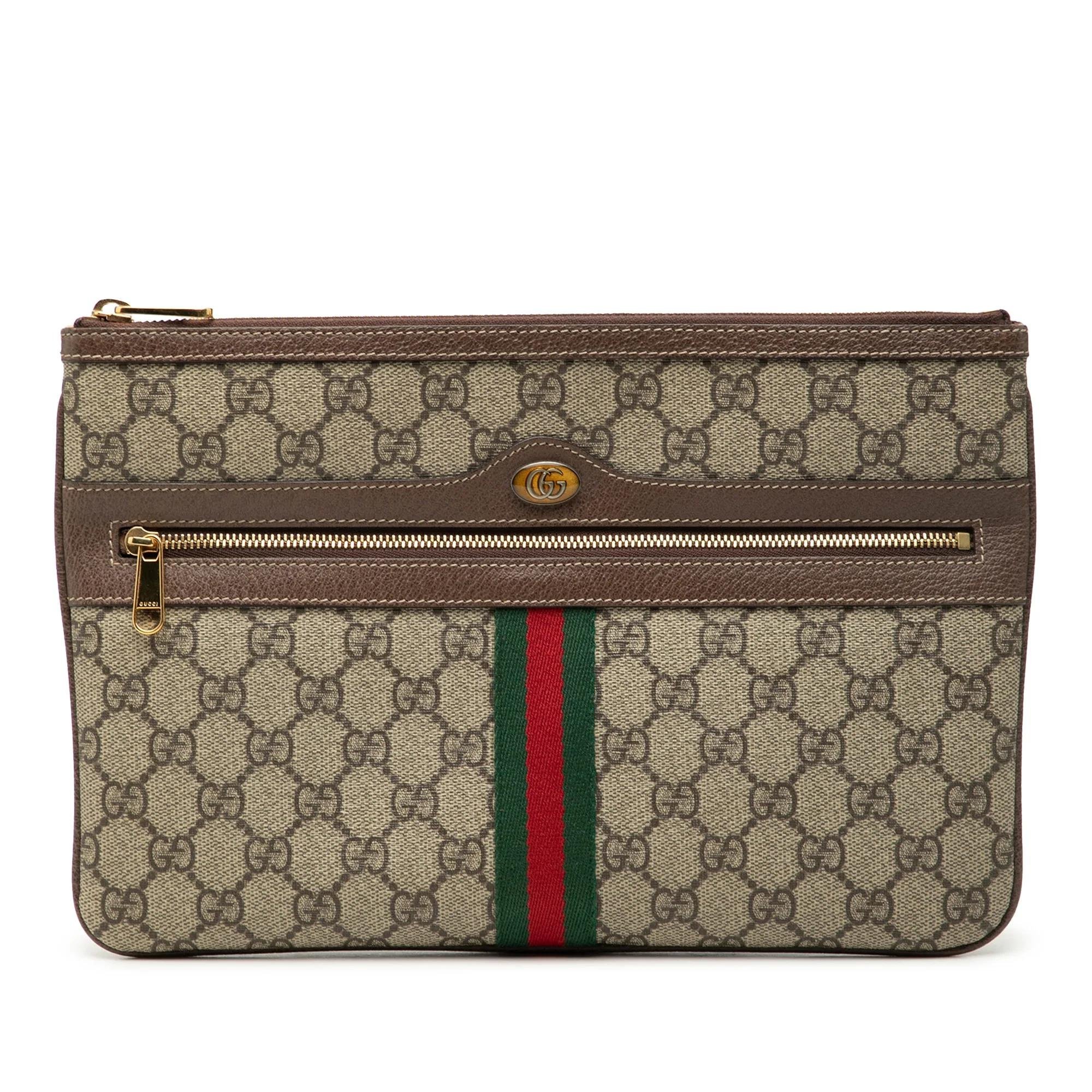 Ophidia leather clutch bag