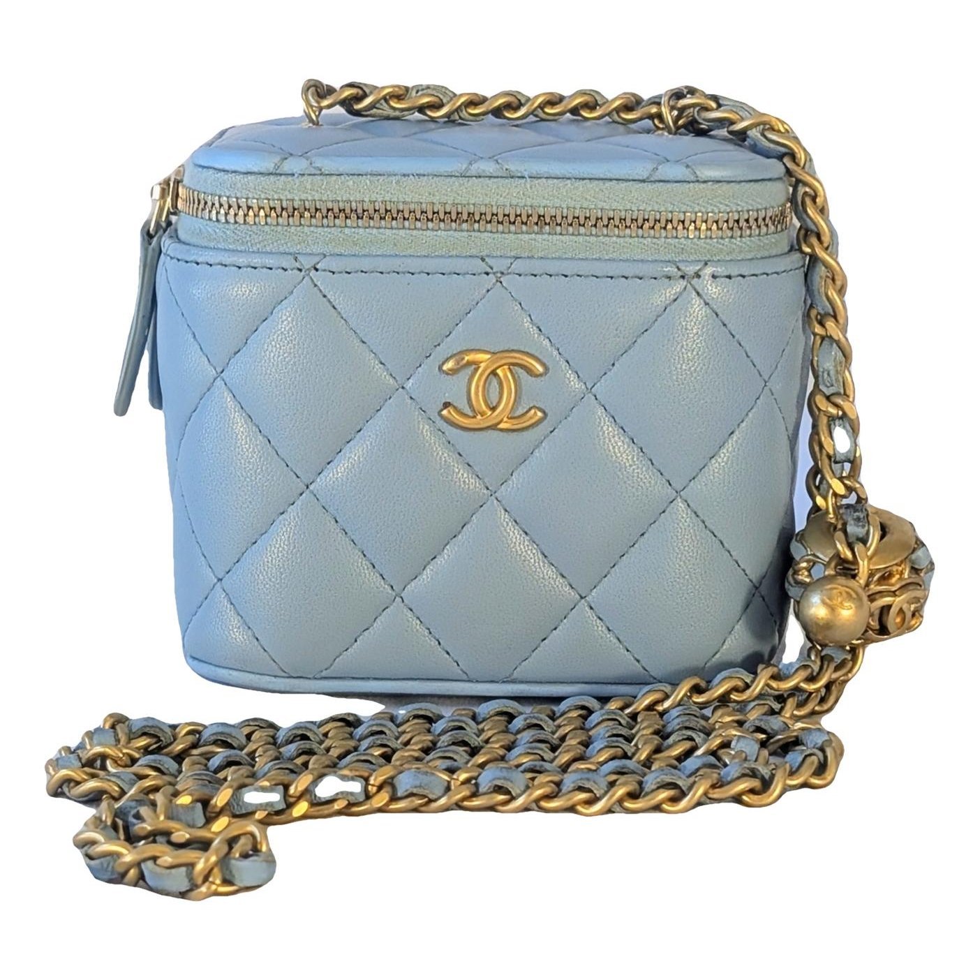 Vanity leather handbag