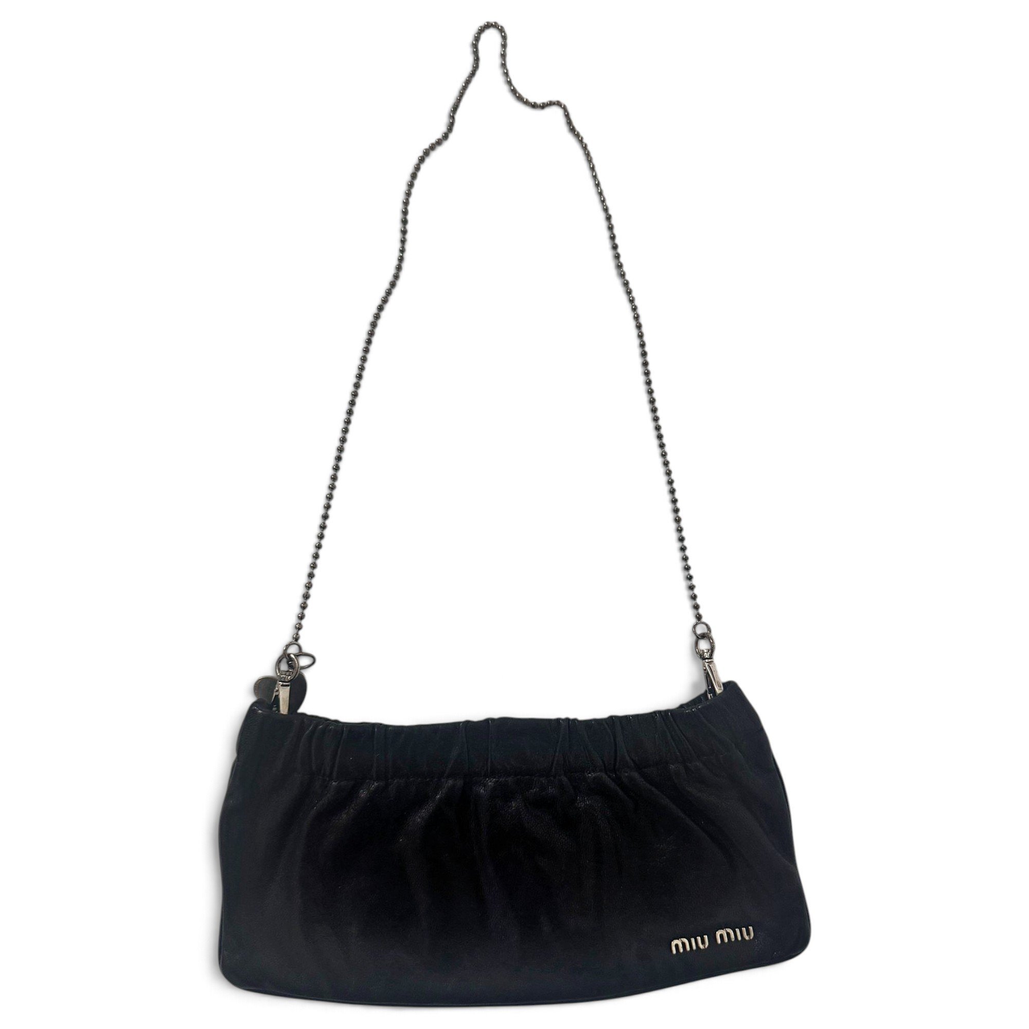 Leather clutch bag