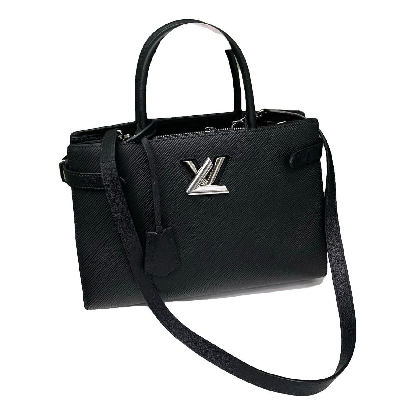 Twist leather tote