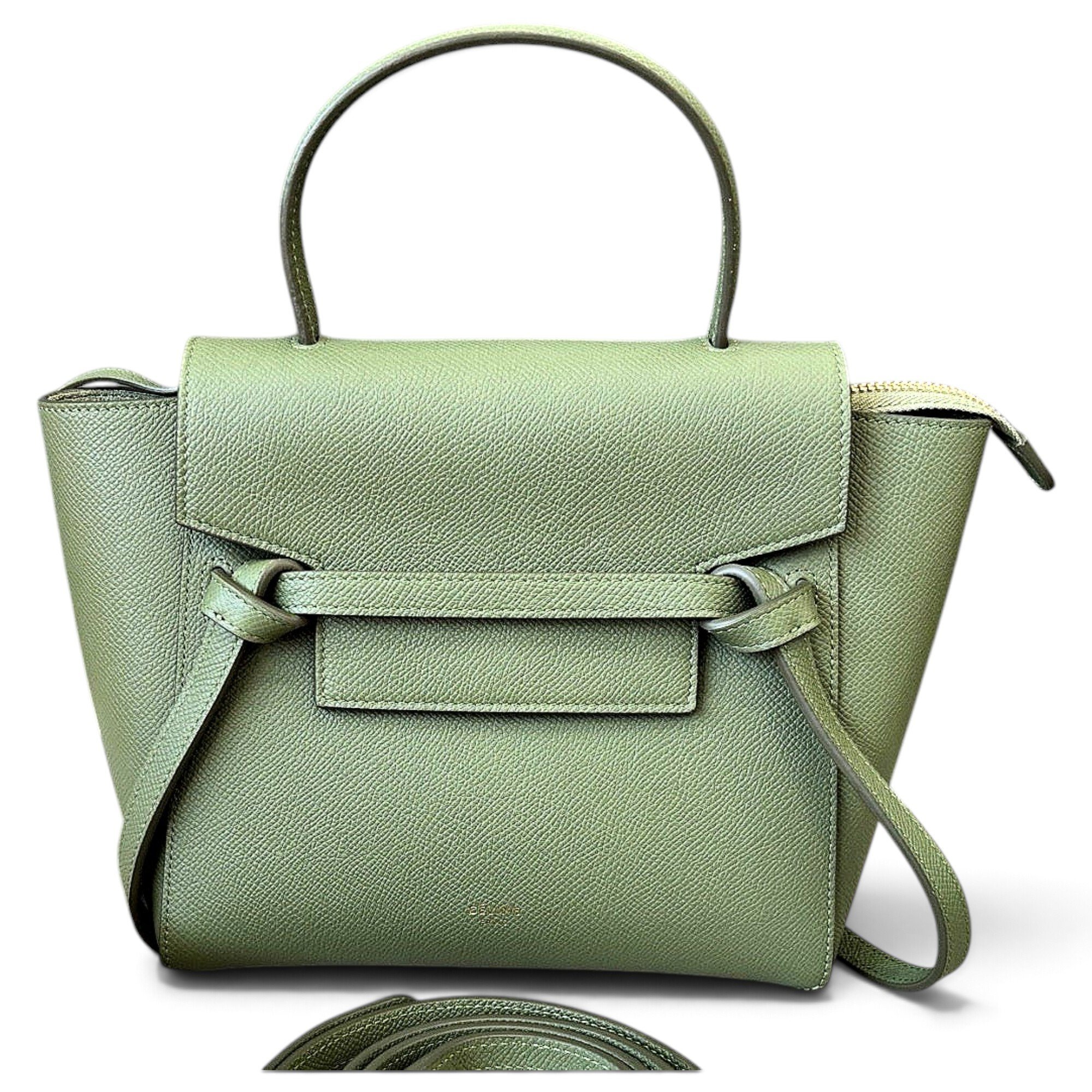 Belt leather crossbody bag
