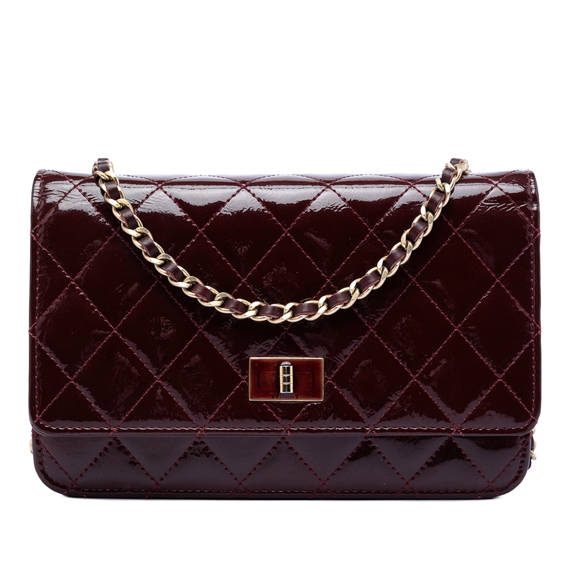 Patent leather handbag