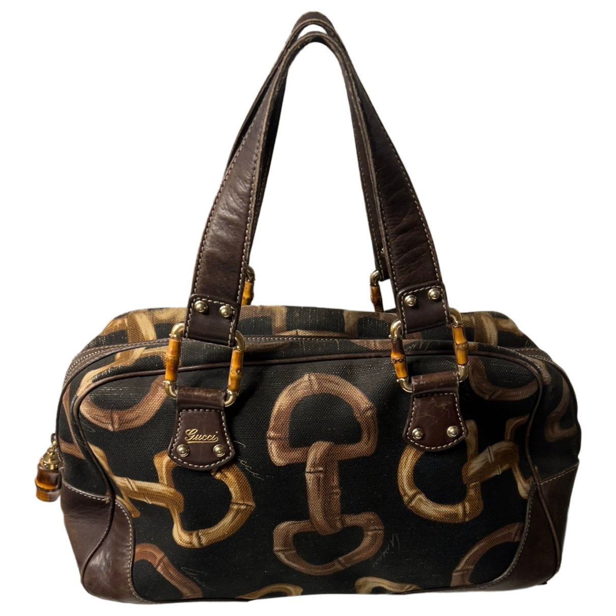 Bamboo leather handbag