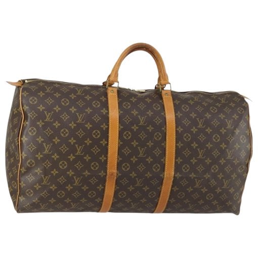 Keepall leather travel bag