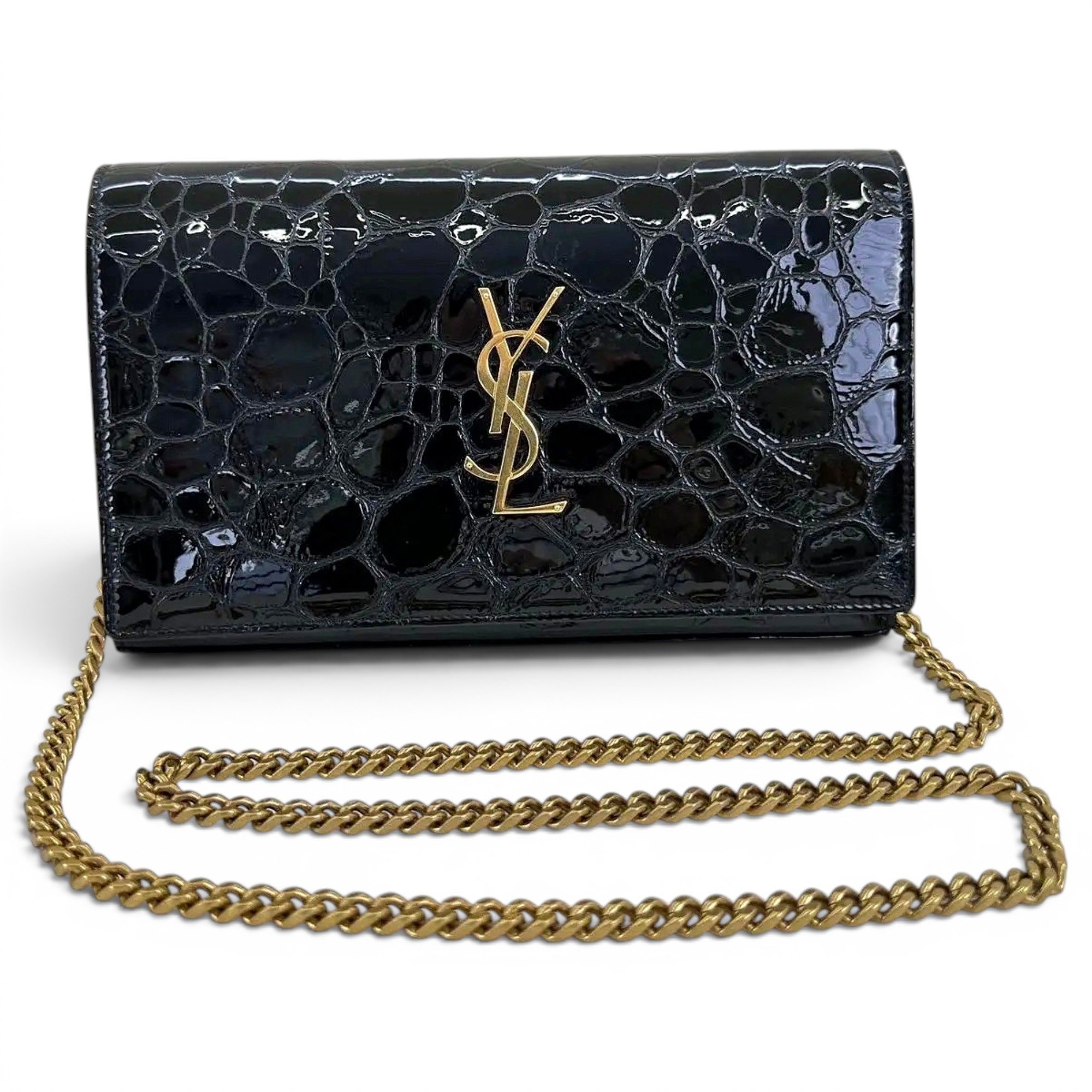 Kate monogramme patent leather handbag