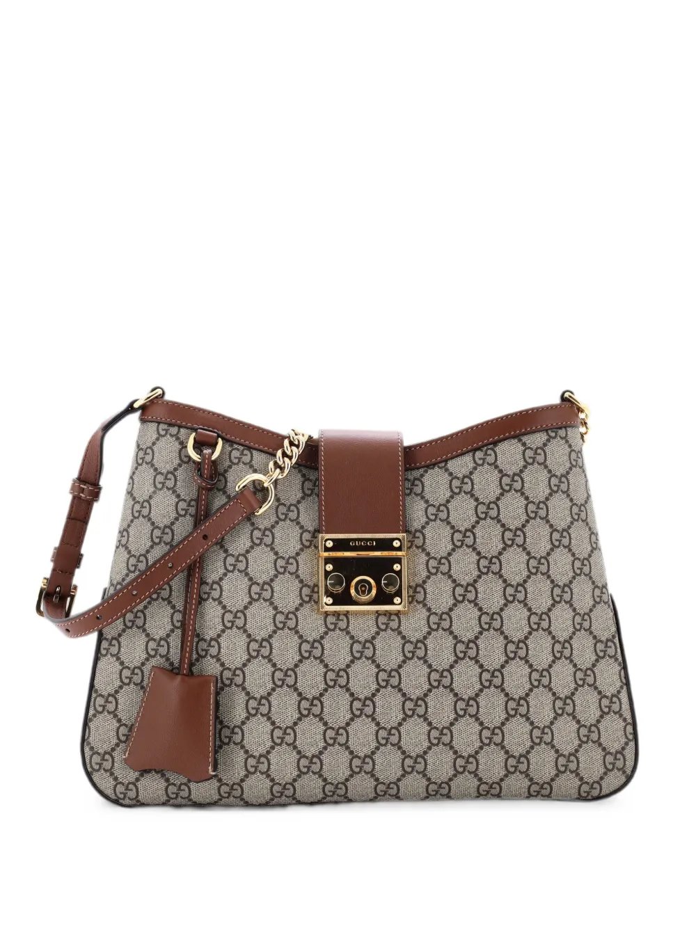 Padlock Chain GG Coated Canvas with Leather Medium shoulder bag